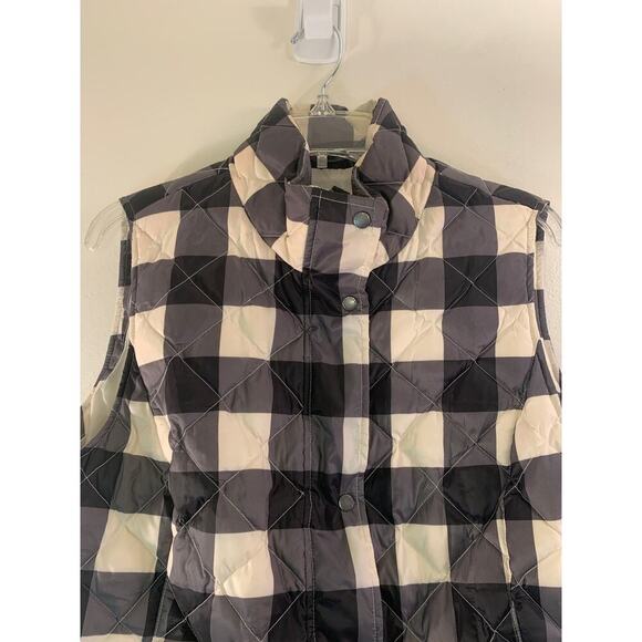 TALBOTS Women’s Plaid Down Quilted Puffer Vest / Size: Medium - Picture 4 of 12